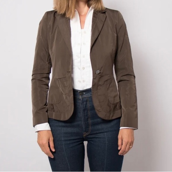 Like New HUGO BOSS Shiny Taffeta Silk Classic Blazer Jacket ❤️ - Picture 7 of 10